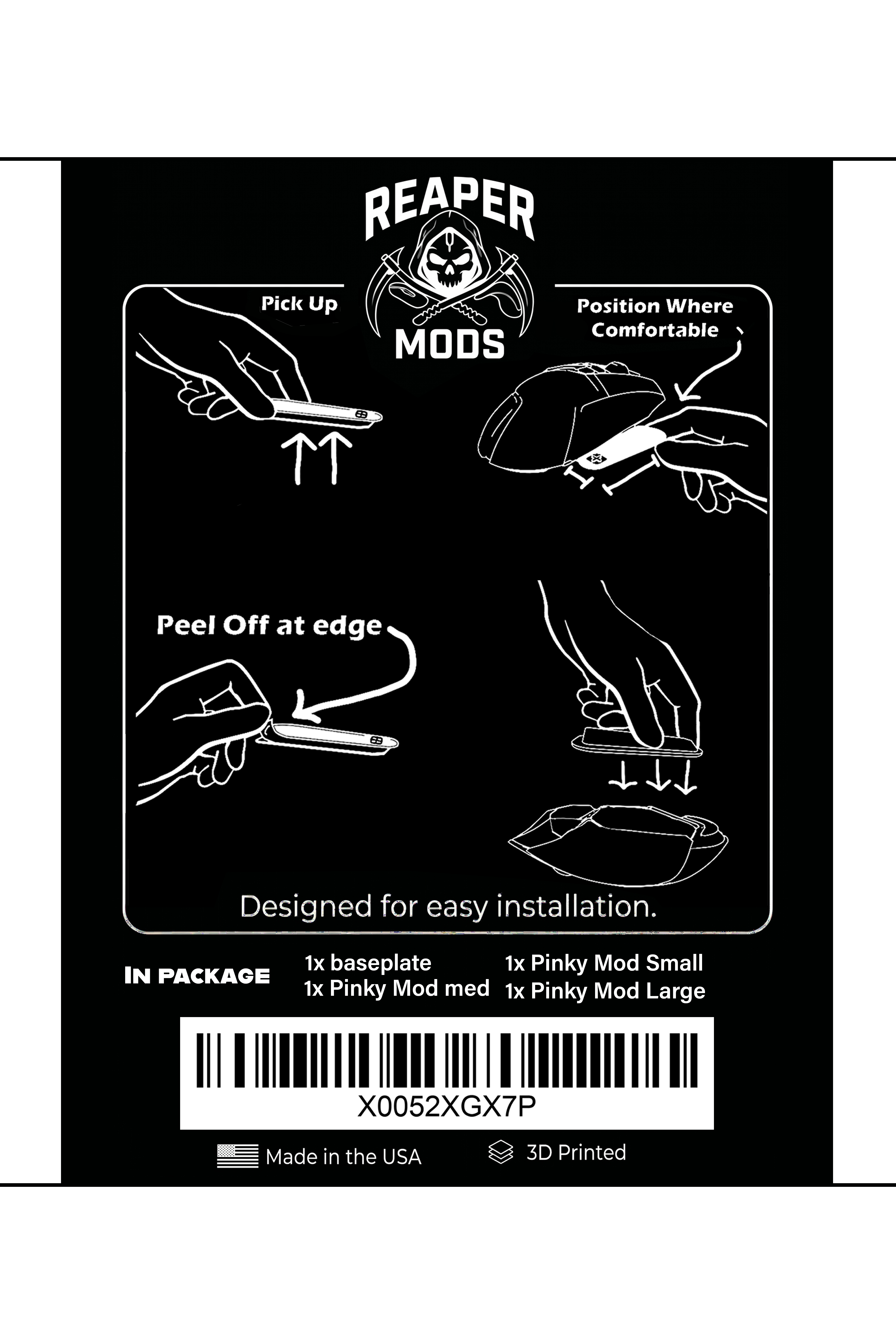 QR card shipped with every kit, linking to the .STEP file library